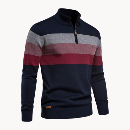 Pullover a Mezzo Zip