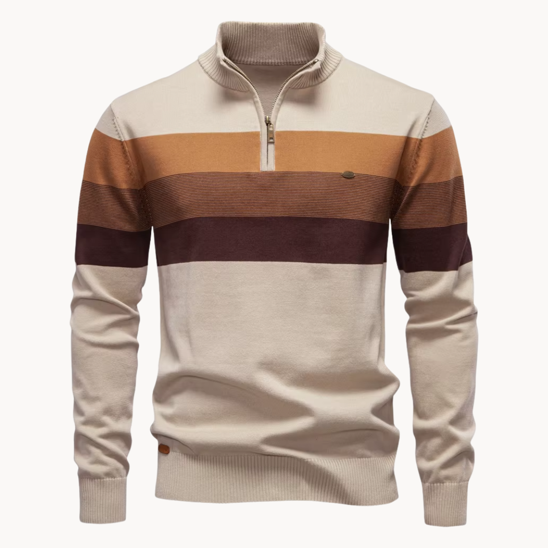 Pullover a Mezzo Zip