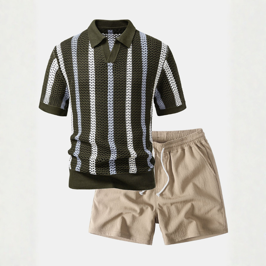 Polo a V e Pantaloni Corti