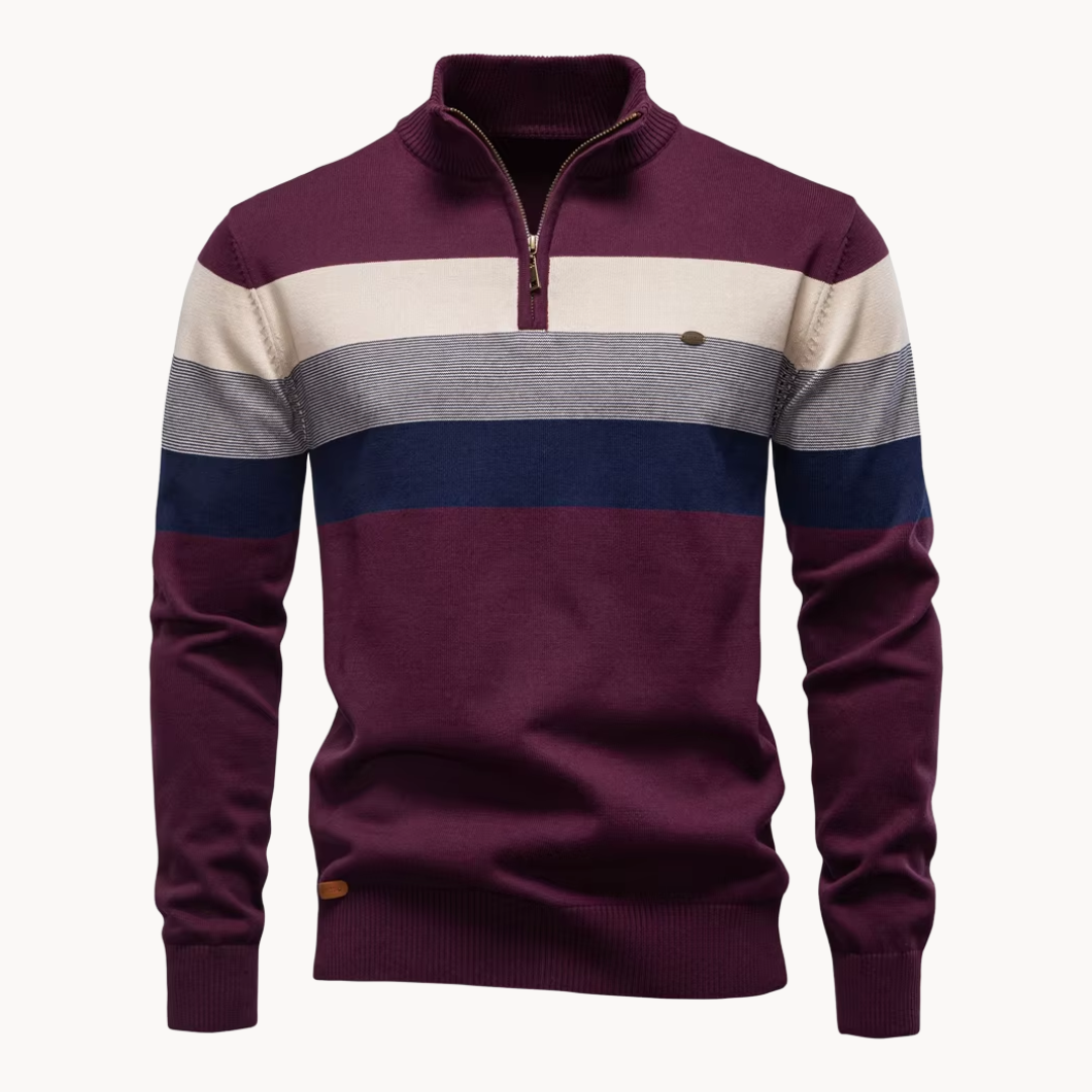 Pullover a Mezzo Zip