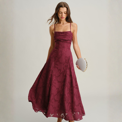 Abito Maxi Slip Jacquard