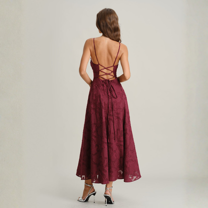 Abito Maxi Slip Jacquard