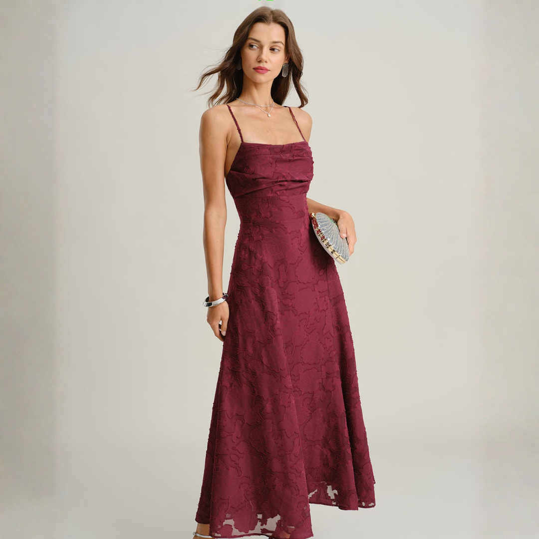 Abito Maxi Slip Jacquard