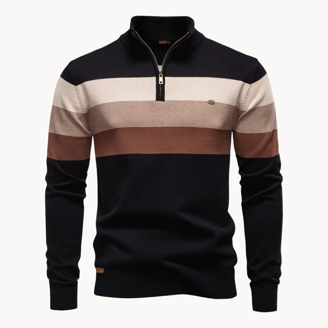 Pullover a Mezzo Zip