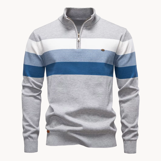Pullover a Mezzo Zip