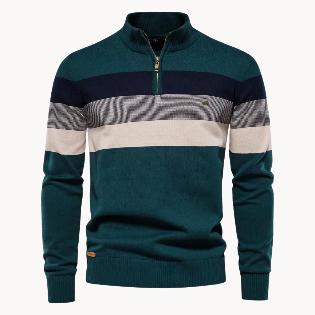 Pullover a Mezzo Zip