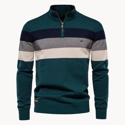 Pullover a Mezzo Zip