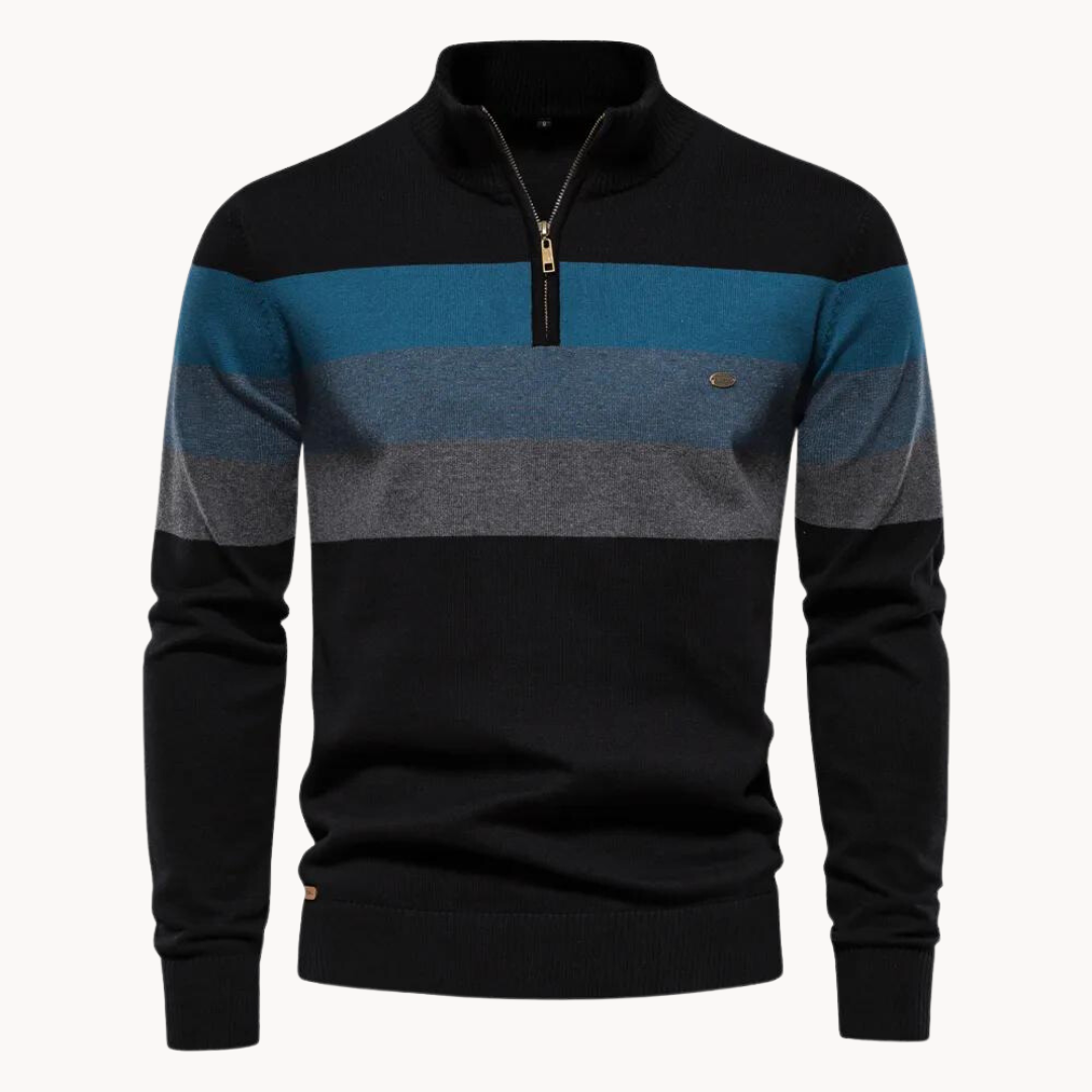 Pullover a Mezzo Zip
