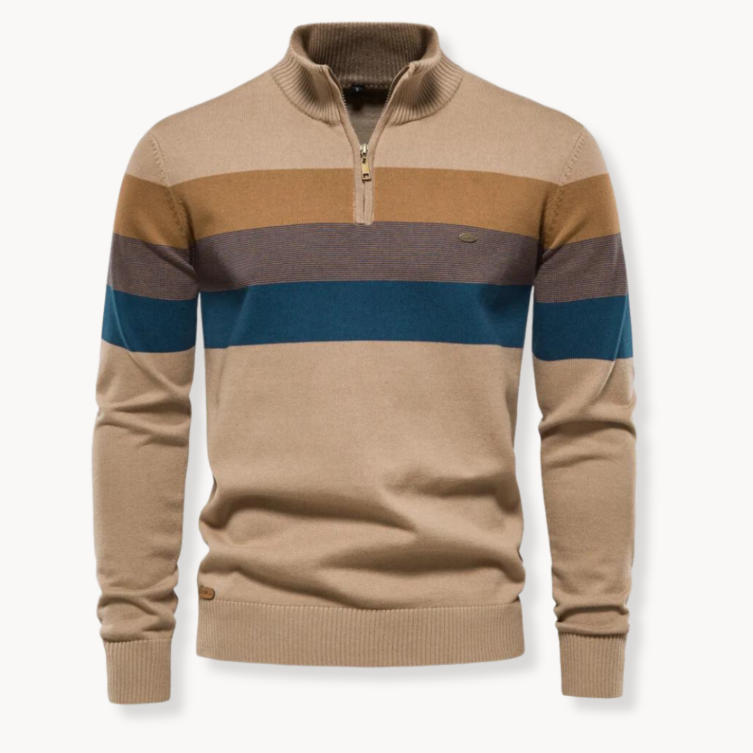 Pullover a Mezzo Zip