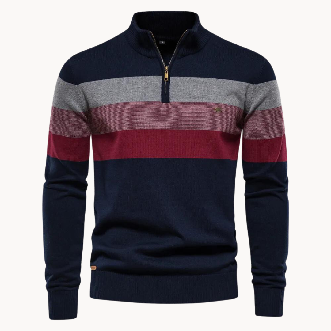 Pullover a Mezzo Zip