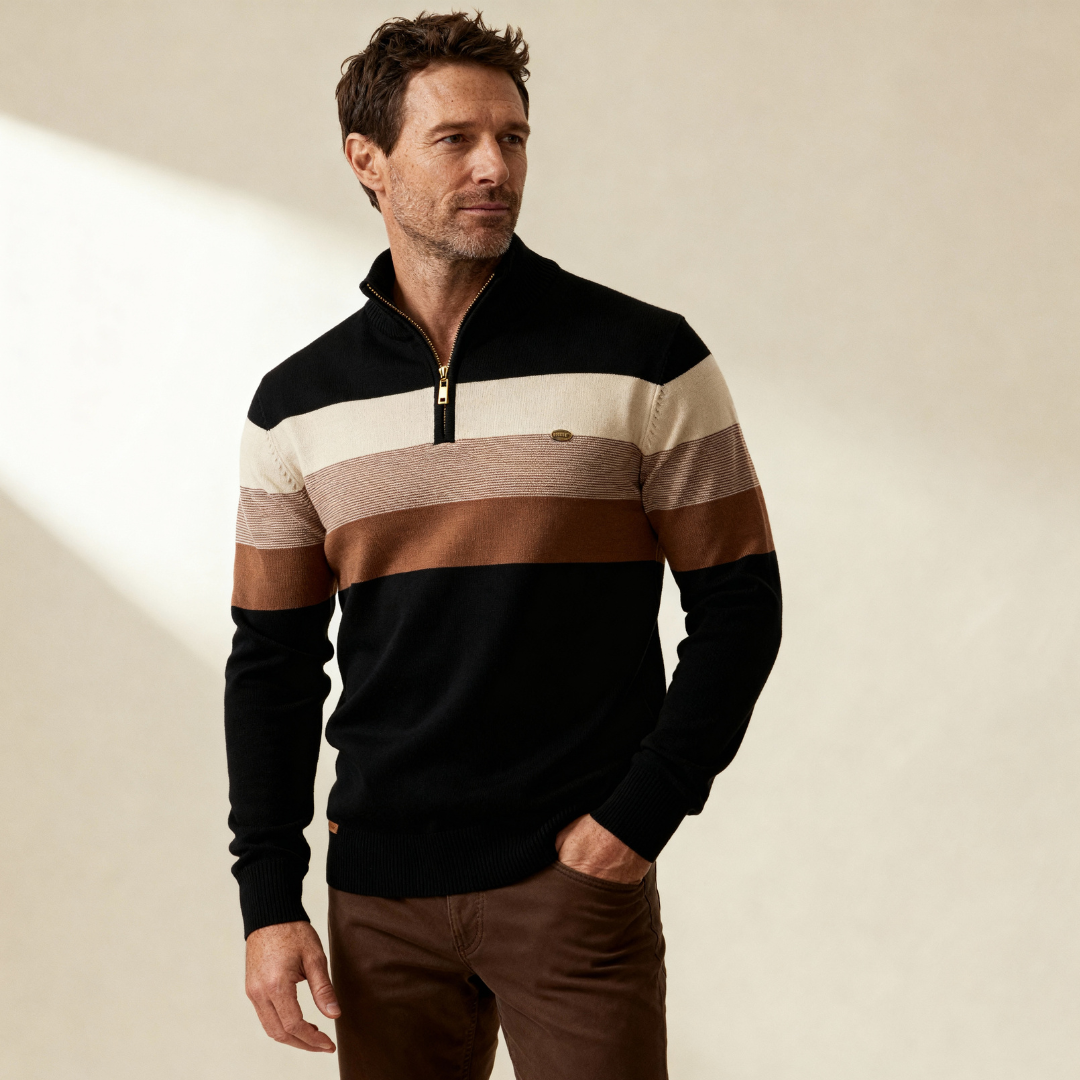 Pullover a Mezzo Zip