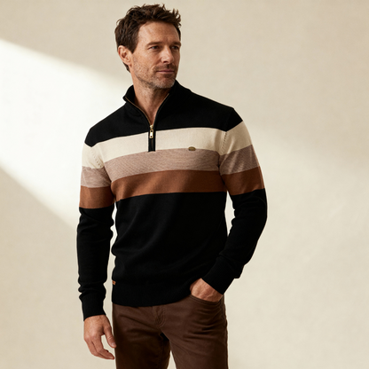 Pullover a Mezzo Zip