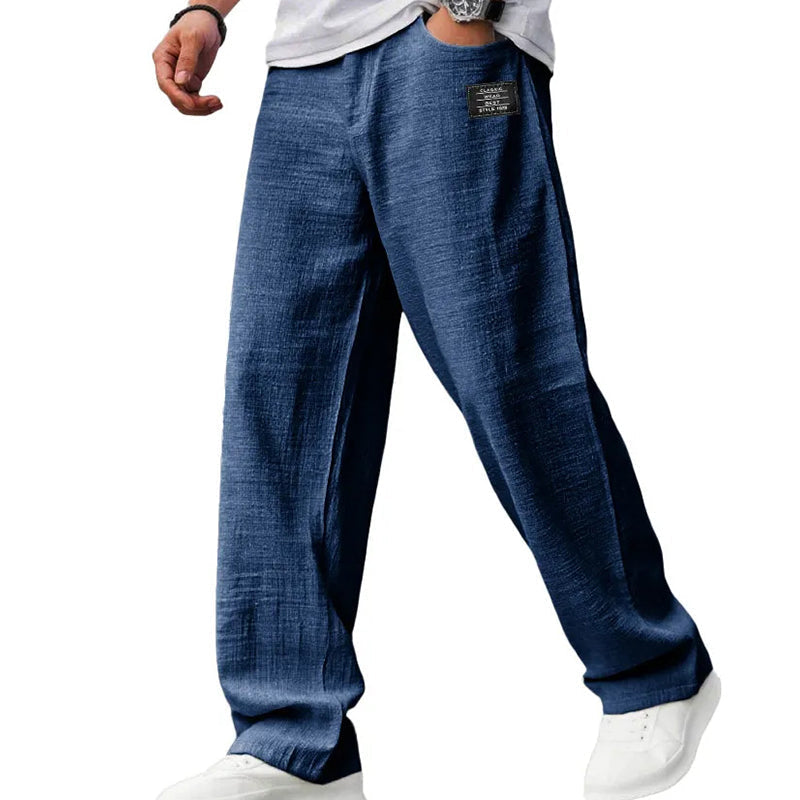 Lorenzo – Pantaloni Casual a Gamba Larga