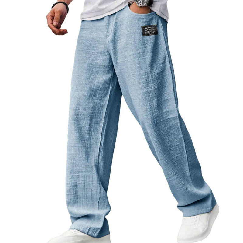 Lorenzo – Pantaloni Casual a Gamba Larga