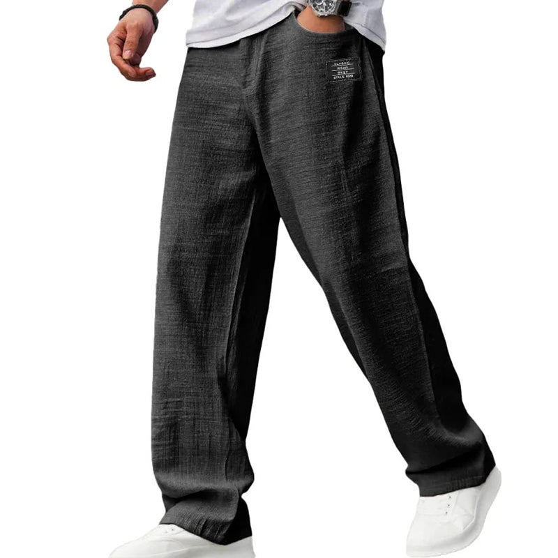 Lorenzo – Pantaloni Casual a Gamba Larga